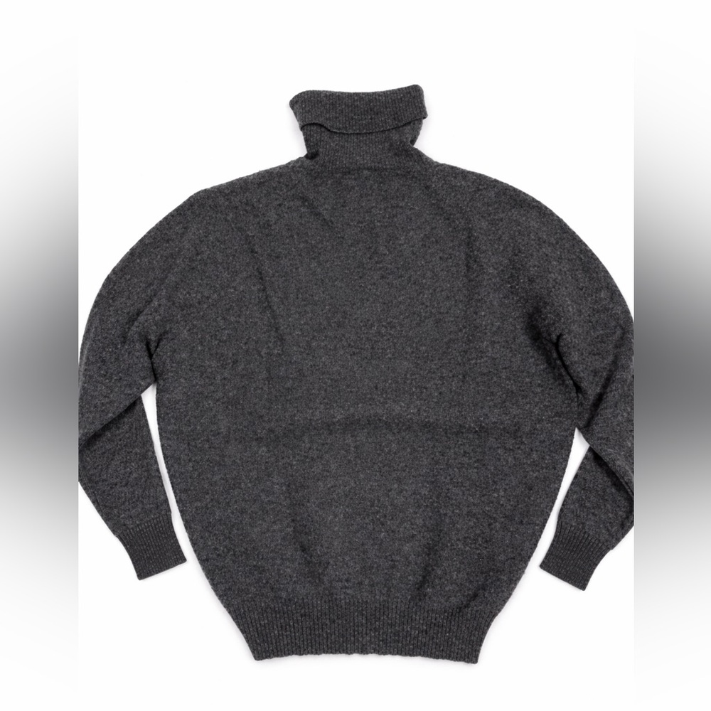 Brunello Cucinelli 100% Cashmere Sweater Gray Turtleneck Italy Women’s L 21.5x24